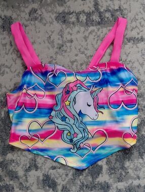 wonder nation Hot Pink Rainbow Unicorn Swim Camisole